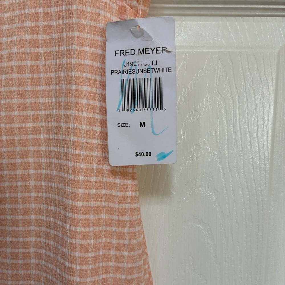 Peach Gingham Slip Dress - Picture 3 of 5